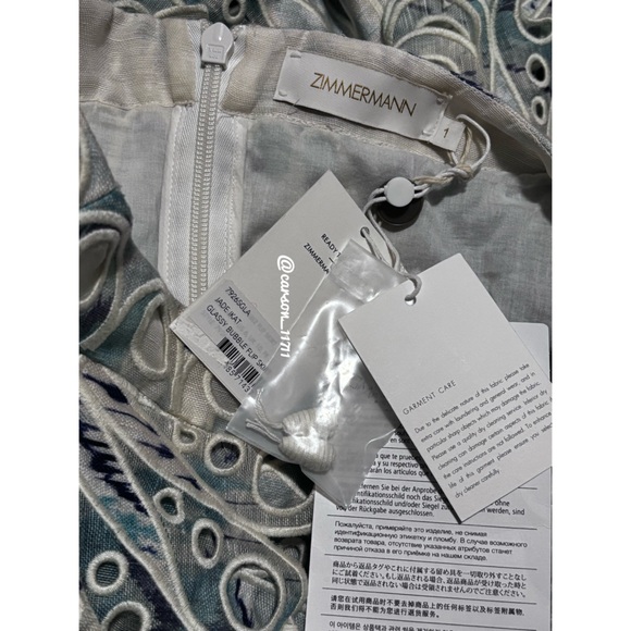 NWT Zimmermann Glassy Wave Embroidered Guipure Flip Skirt AU0 or AU1 - Picture 4 of 5
